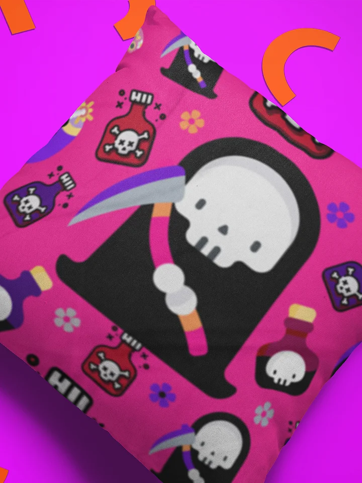 Pink Grim Reaper All-Over Print Pillow product image (1)