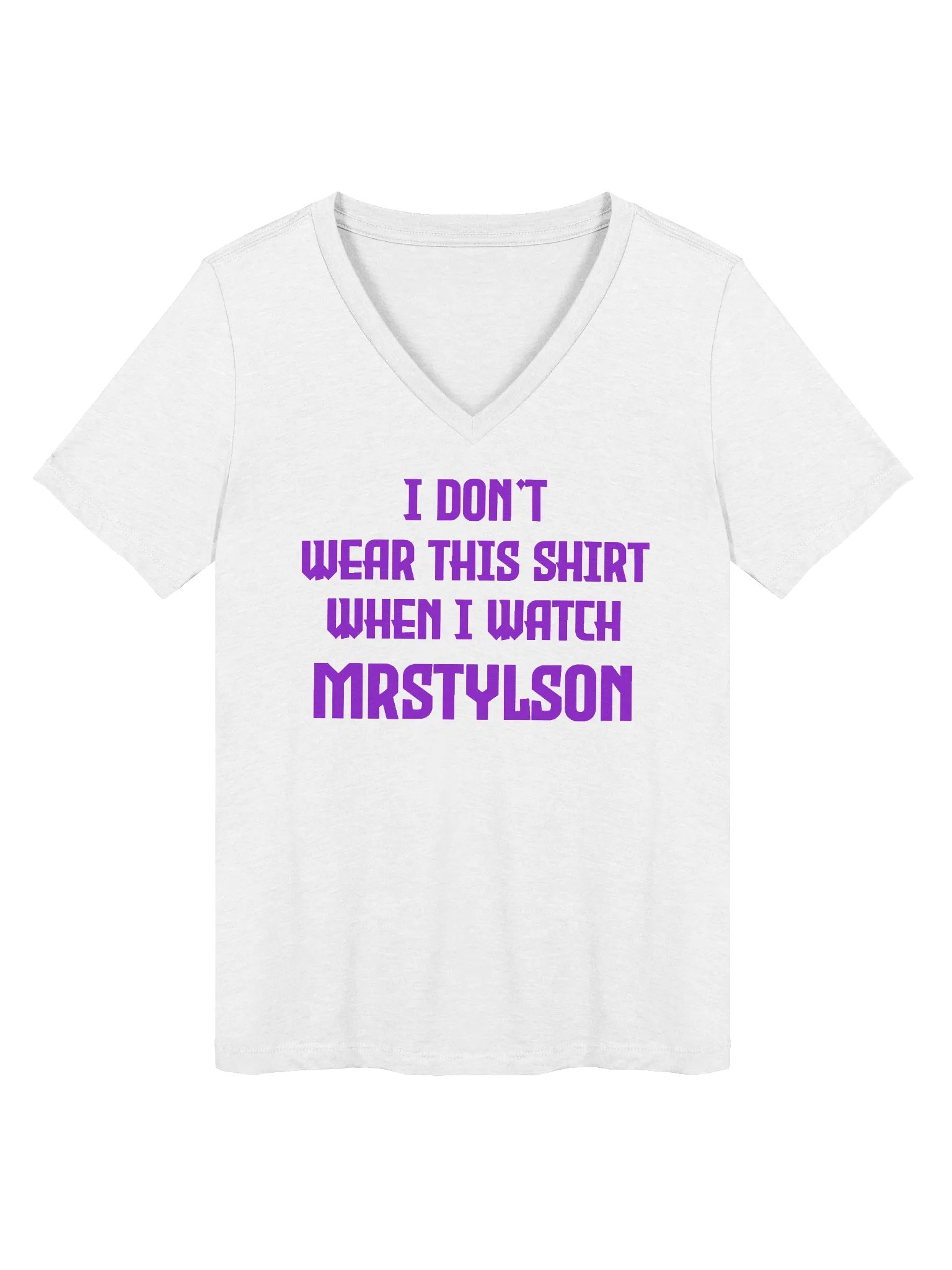 I Don't Wear This Women's V-Neck (Purple Text) product image (53)