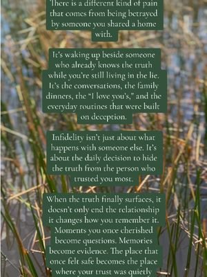 The hardest part isn’t just accepting what happened. It’s realizing the person you trusted most knew the truth while you were still believing the promises.
