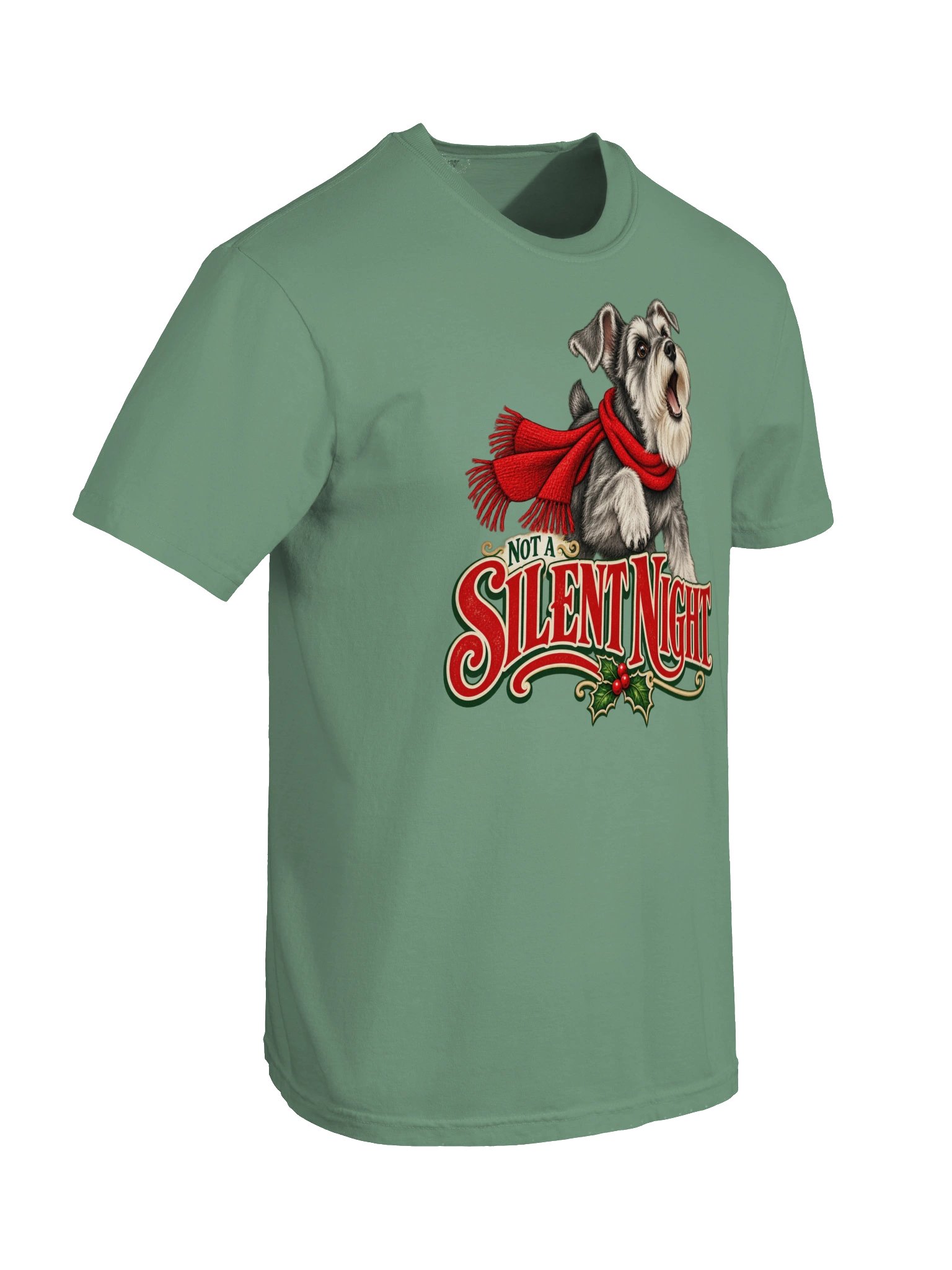 Not A Silent Night | Schnauzer Christmas T-Shirt product image (19)