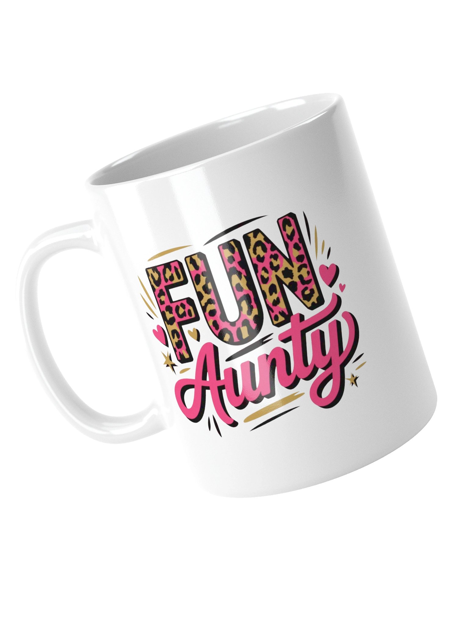 Fun Aunty Leopard Heart Coffee Mug product image (15)