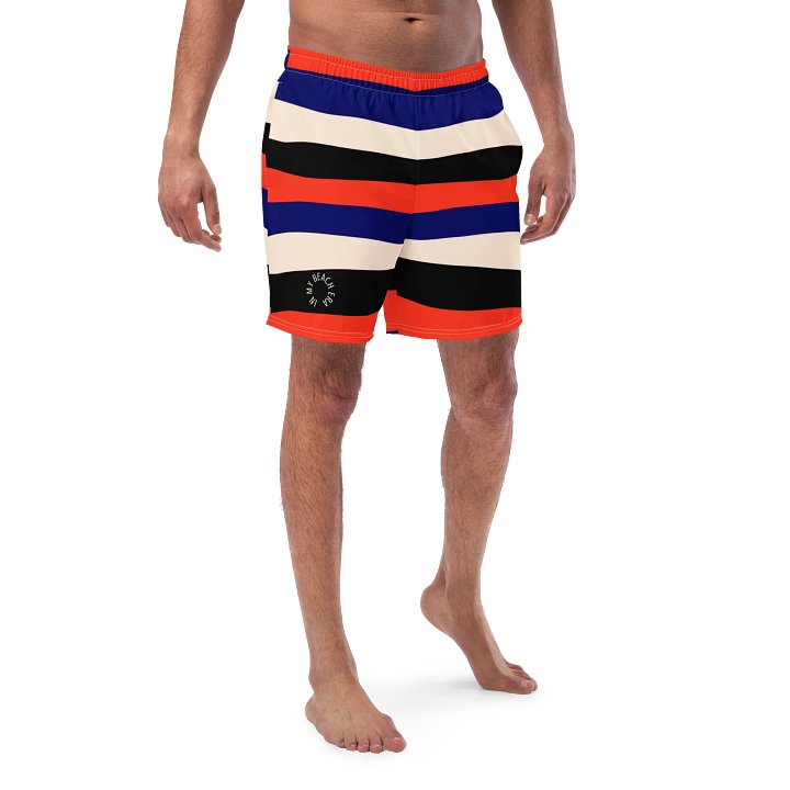 Mirrored Waves All-Over Swim Trunks product image (1)