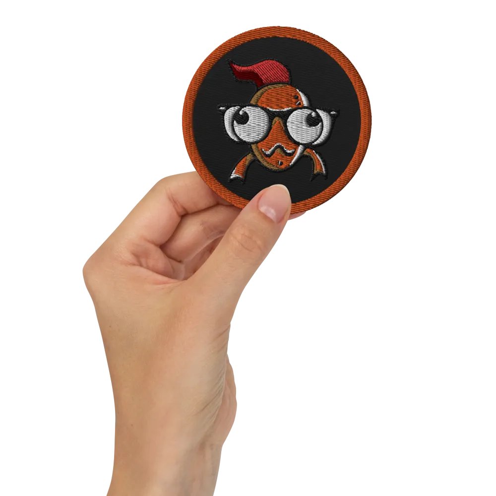 FEESH Logo Circle Patch [orange border] product image (3)