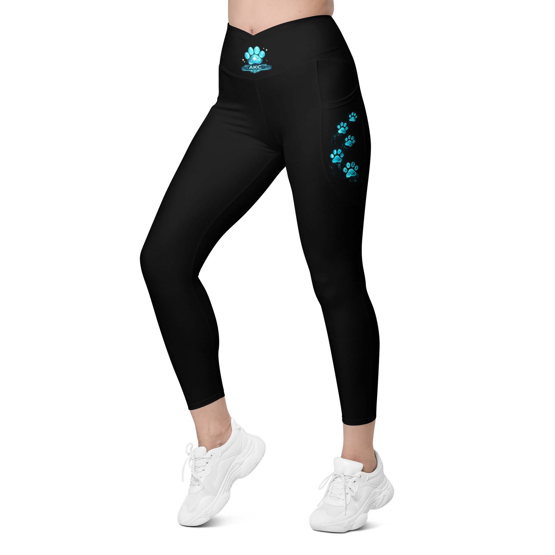 • AKC // Paw Print | Arkfall Kitty Collective Crossover Leggings with Pockets product image (5)