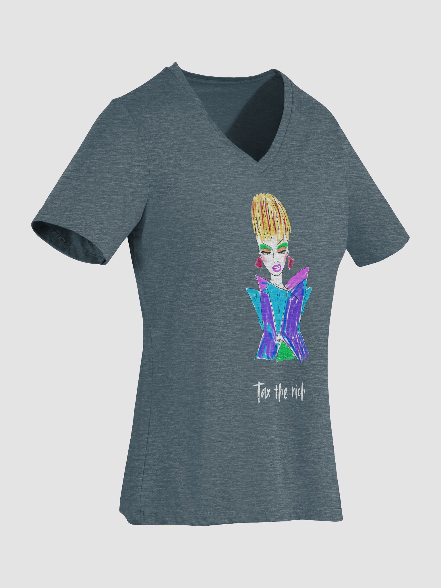 Tax The Rich Relaxed V-Neck product image (25)