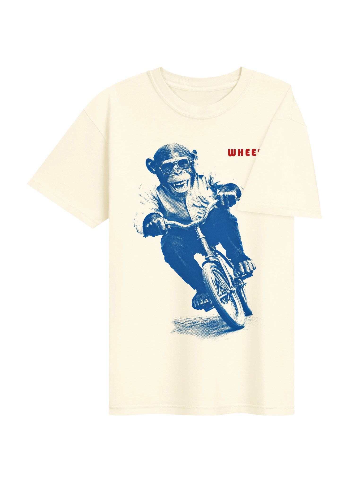 WHEEEEE Chimp Riding Bicycle | Heavyweight Graphic Tee product image (13)