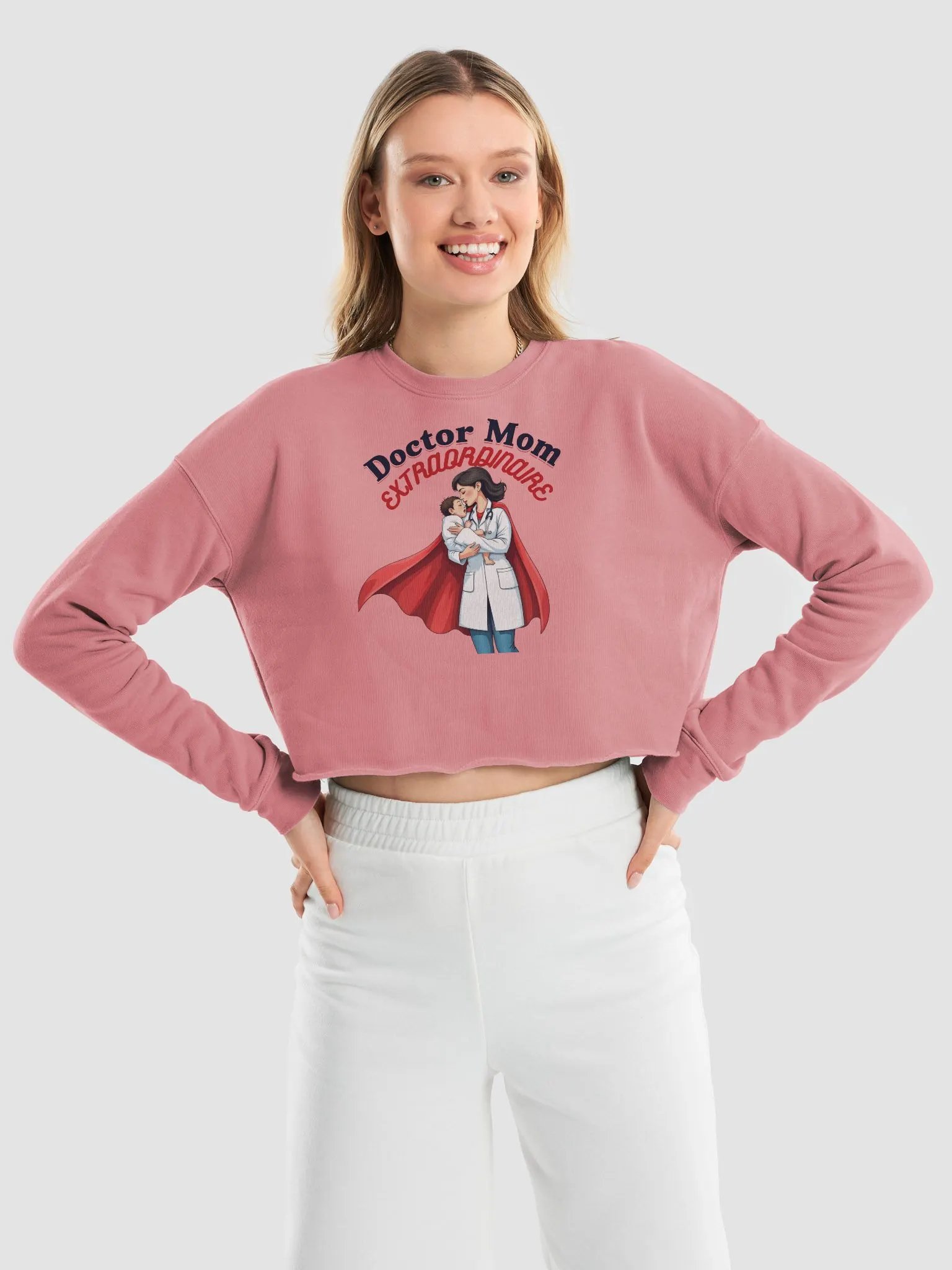 Doctor Mom EXTRAORDINAIRE Fleece Crop Sweatshirt product image (18)