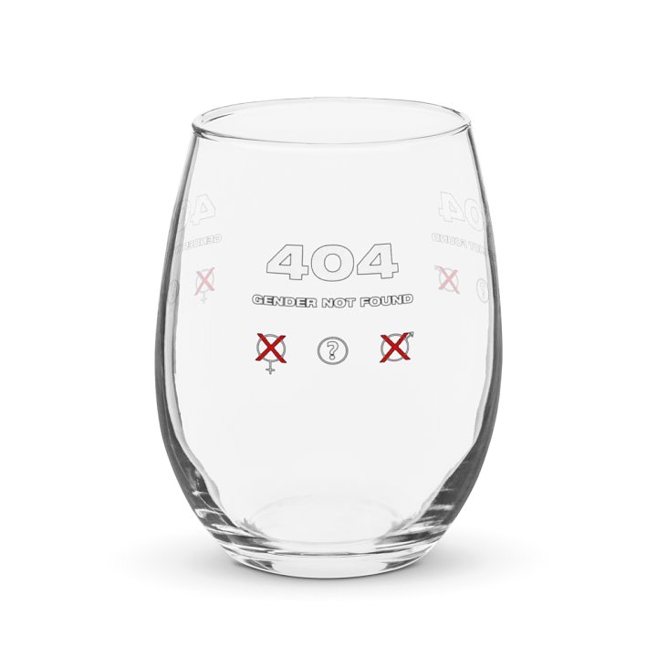 404 Gender not Found Wine Glass product image (1)