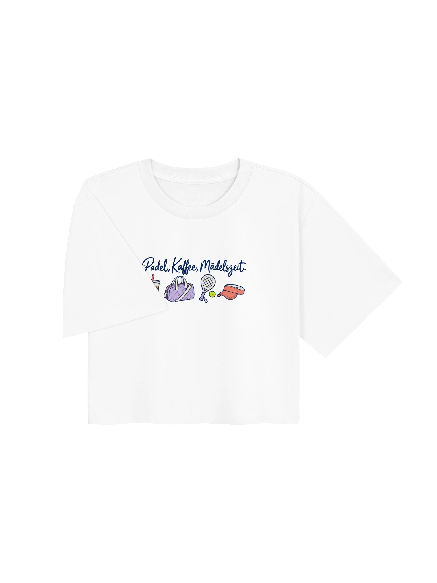Padel, Kaffee, Mädelszeit – Damen Crop T-Shirt product image (3)