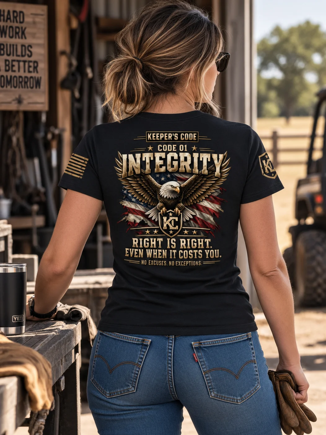 Keeper’s Code™ Women’s CODE 01 Integrity Eagle T-Shirt product image (2)