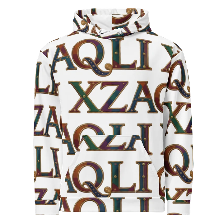 XZAQLI Ivory Monogram Hoodie product image (1)