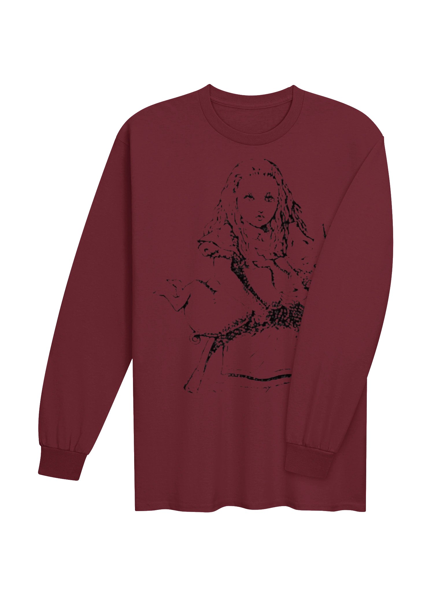 Alice Pig and Pepper Unisex Cotton Long Sleeve Shirt, Original John Tenniel Illustration product image (4)