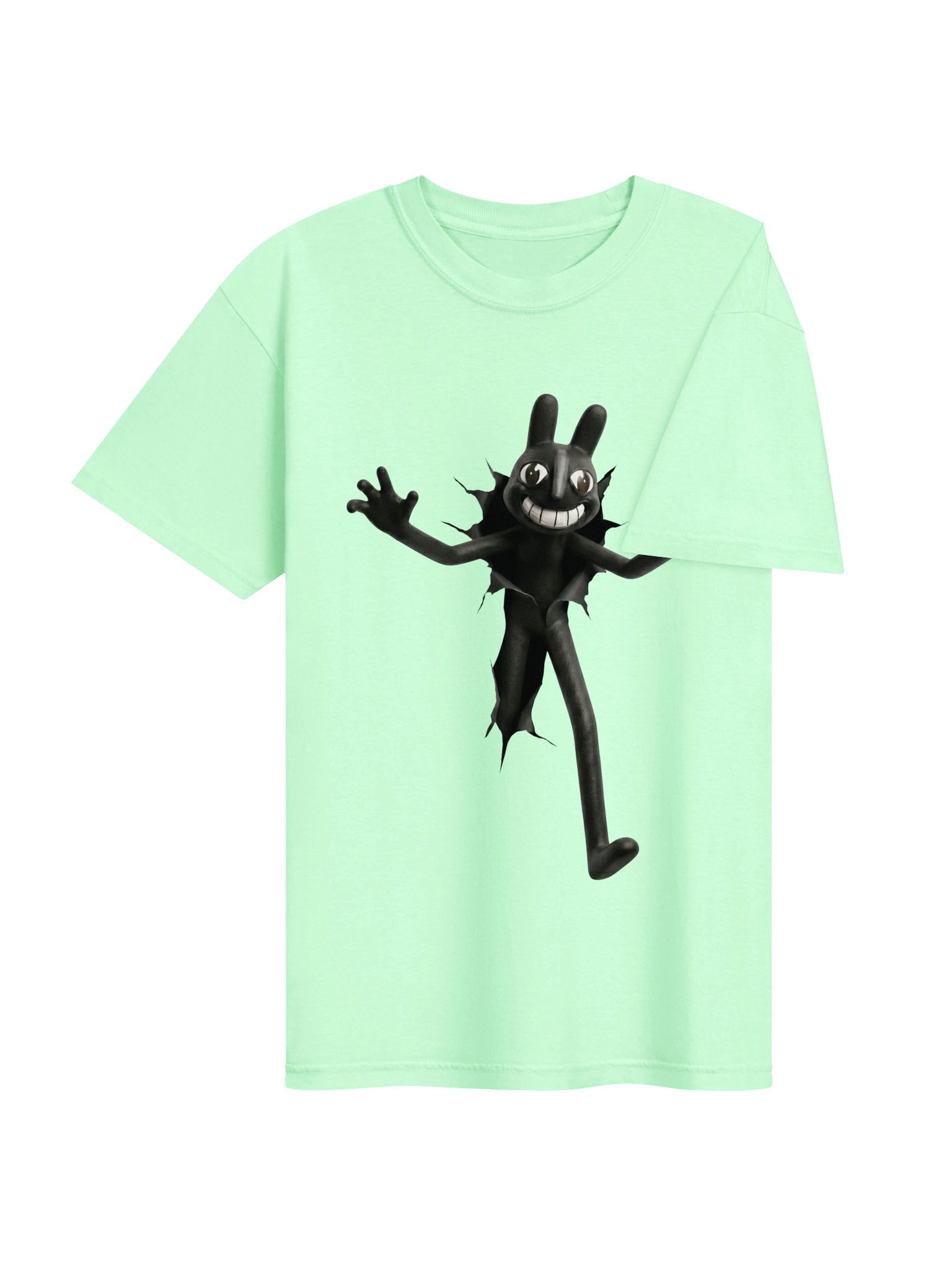 Ripped Wall Rabbit T-Shirt – Creepy Horror Aesthetic Unisex Tee product image (76)