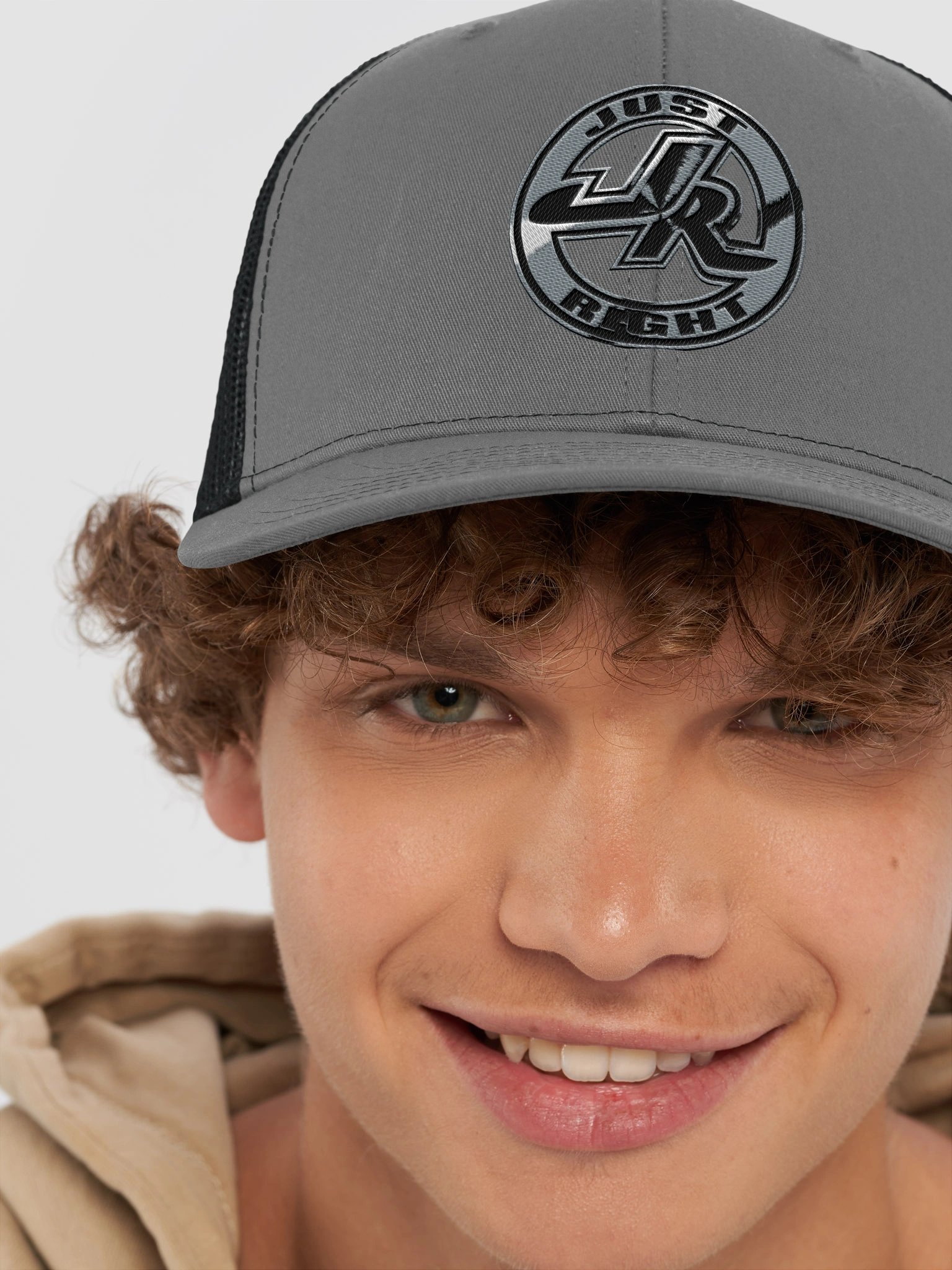 Just Right Circular Logo Trucker Hat product image (8)