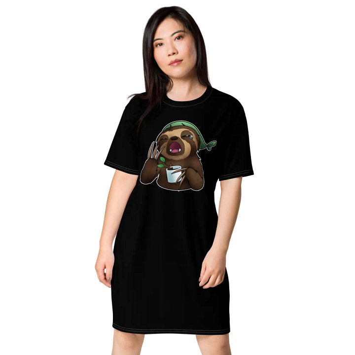 Black Snoozy Sloth All-Over Dress product image (1)