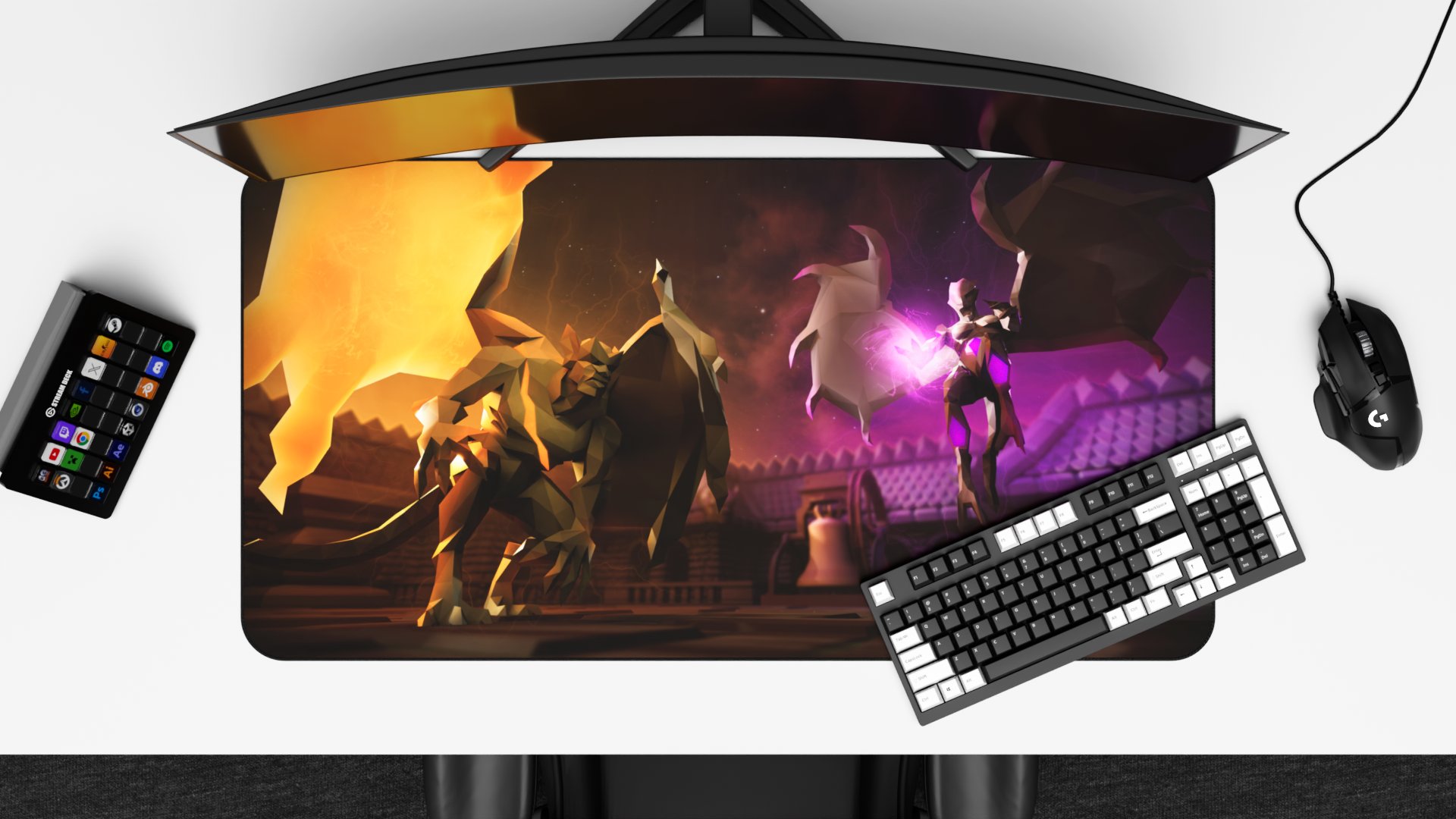 Grotesque Guardians | Large 3D Desk Mat product image (3)