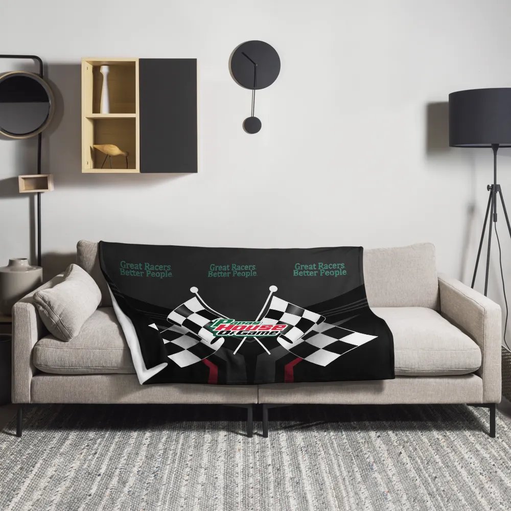Checkered Flag Racing Throw Blanket product image (3)