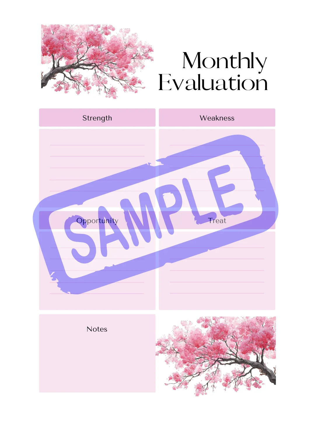 Cherry Blossom Social Media Planner - A5 product image (12)