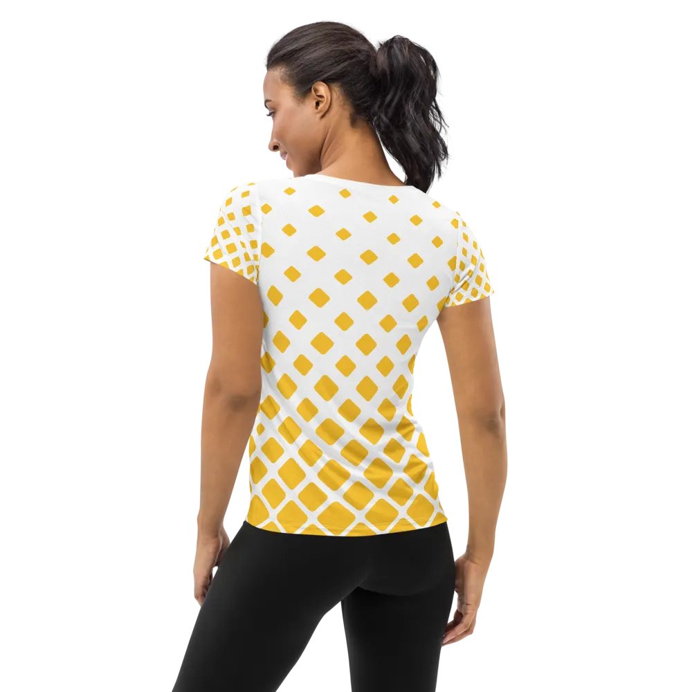 Gradient Diamond Grid Women's Athletic Tee product image (2)