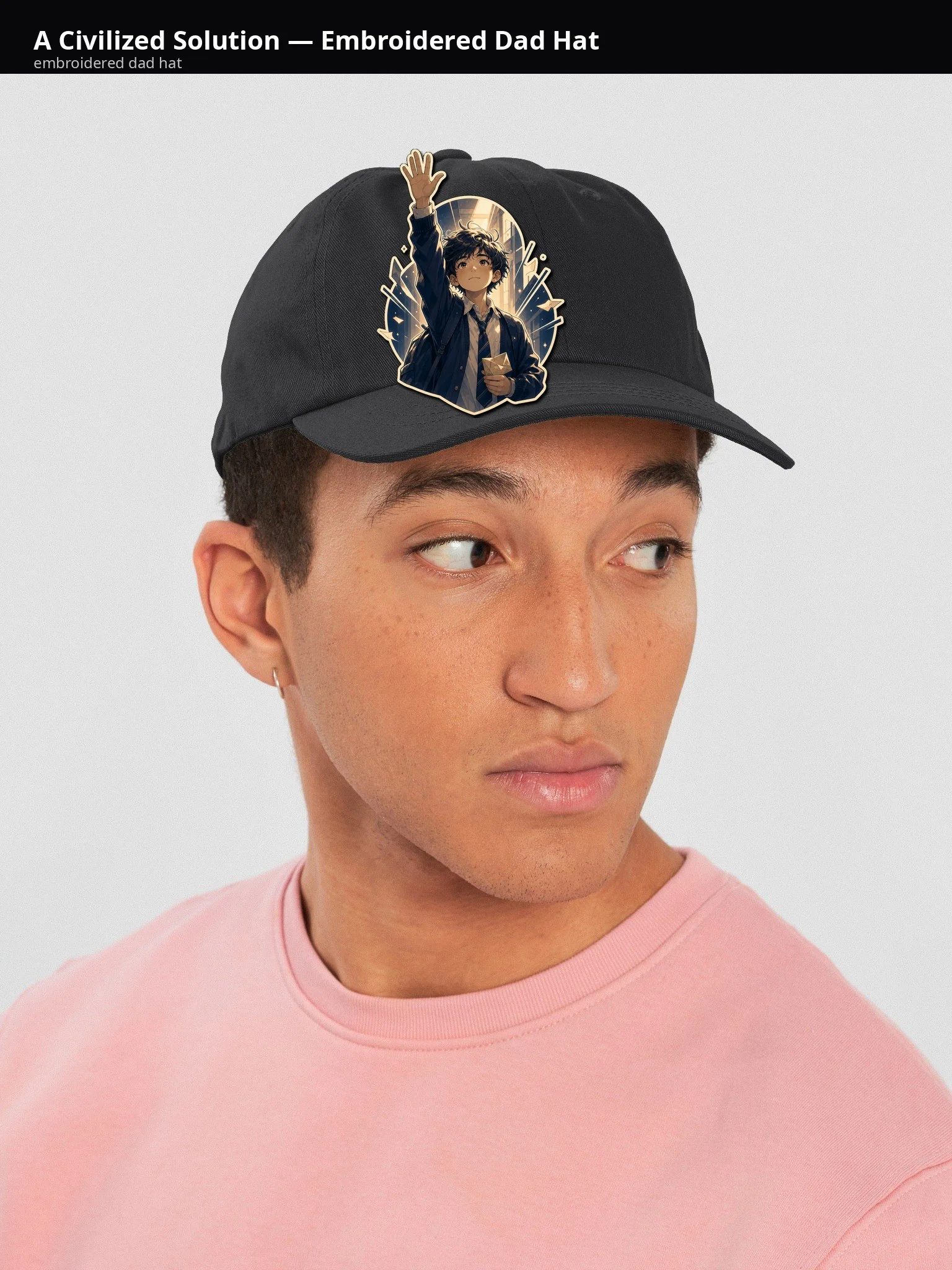 A Civilized Solution — Embroidered Dad Hat - bLOtJA