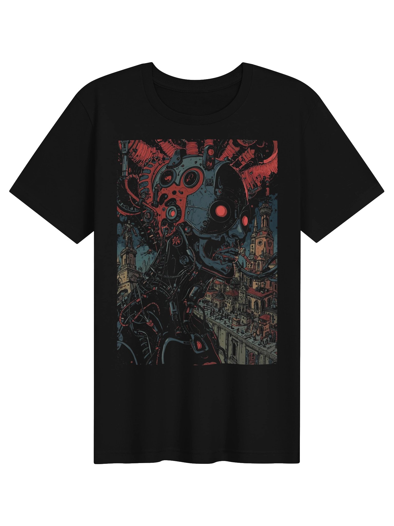 Retro-Futurist Cyber Mech Lightweight T-Shirt product image (1)