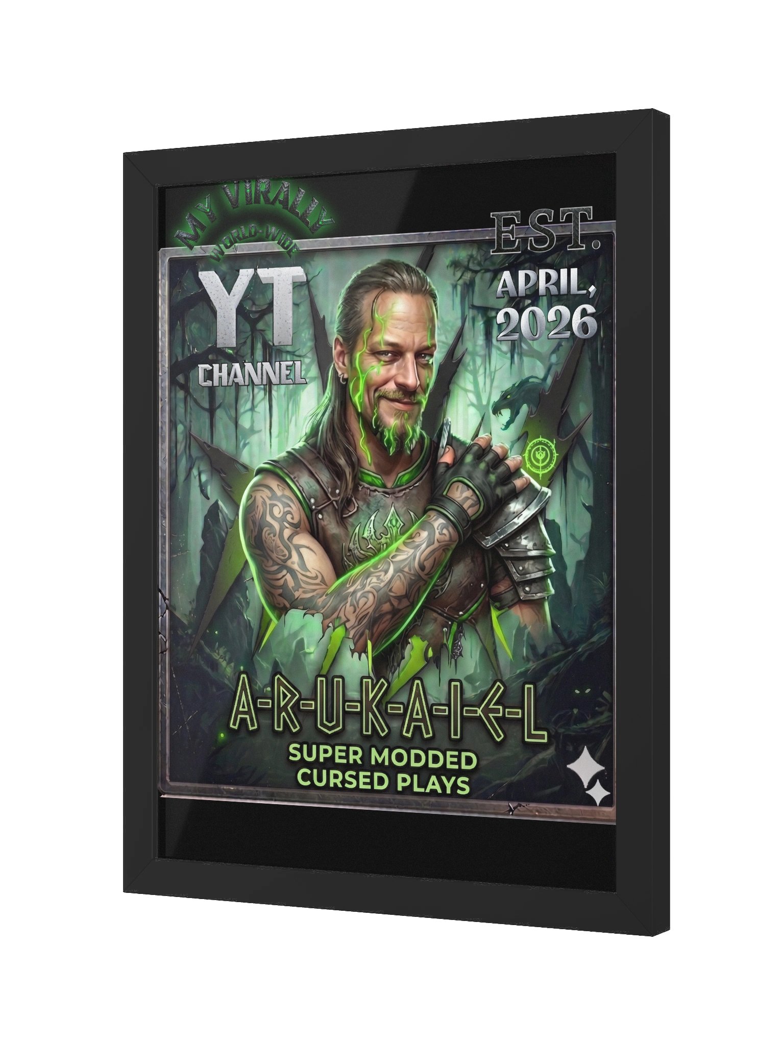 Framed High‑Quality Matte Poster (12"x16" Model) – “A‑R‑U‑K‑A‑I‑E‑L" Logo product image (2)