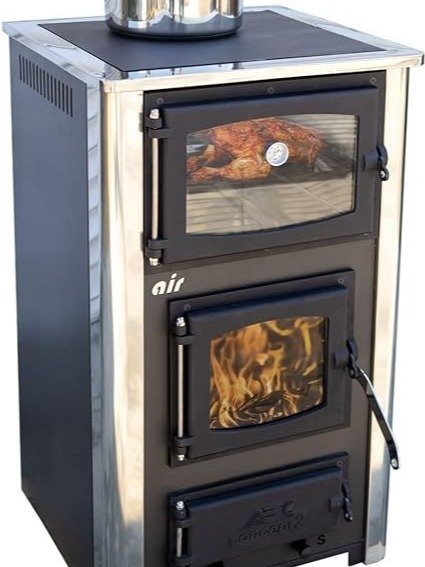 Concept 2 Air Mini Wood / Coal Cookstove Black Sides, Stainless Steel Edges product image (2)
