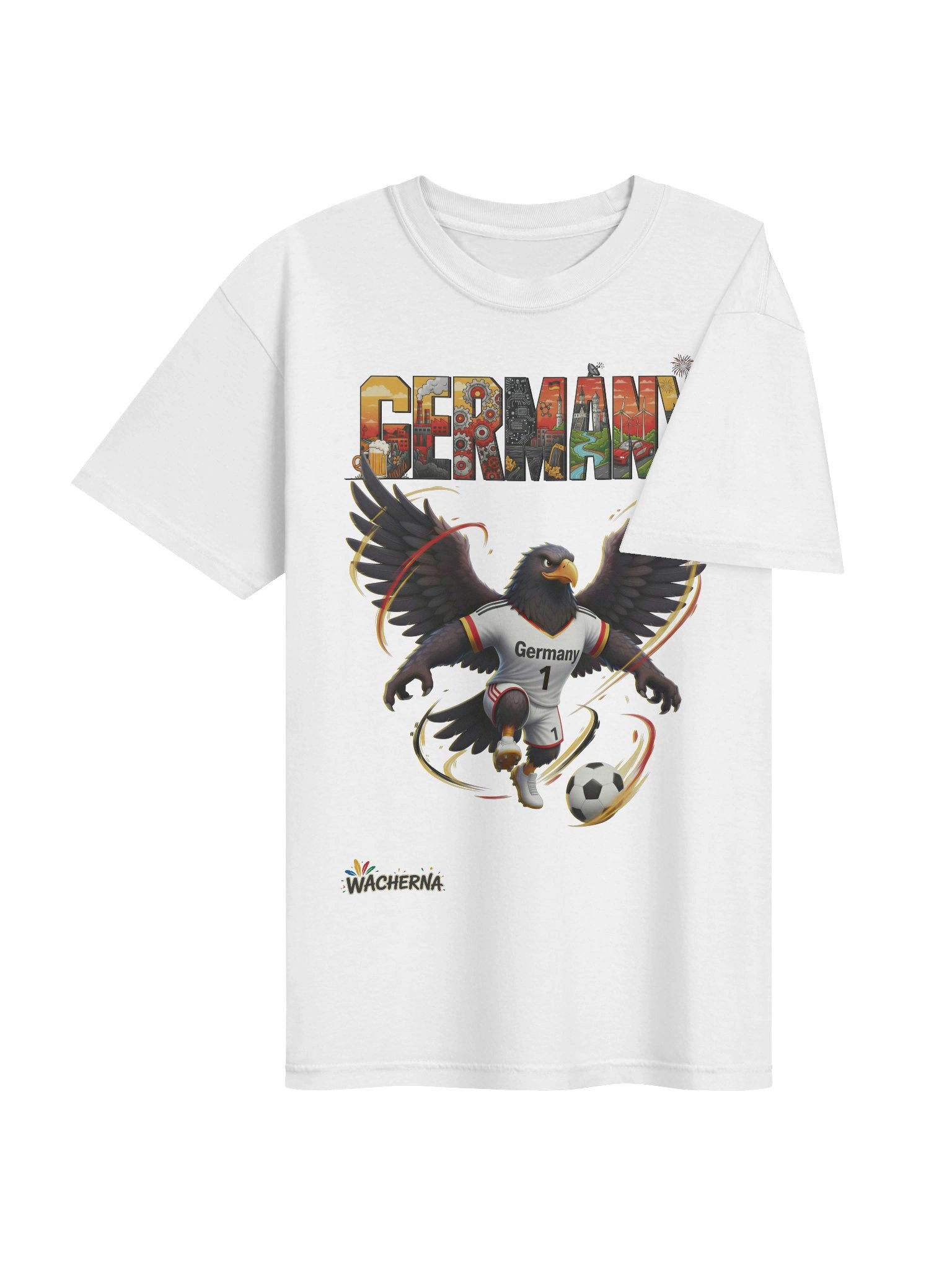Germany Eagle Mascot Fan Art T-Shirt – Vibrant Culture & Football Streetwear product image (3)