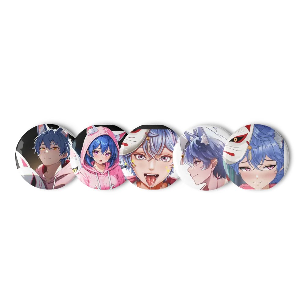 Badmammy 🐾🍥 Neko Vtuber pin set product image (1)