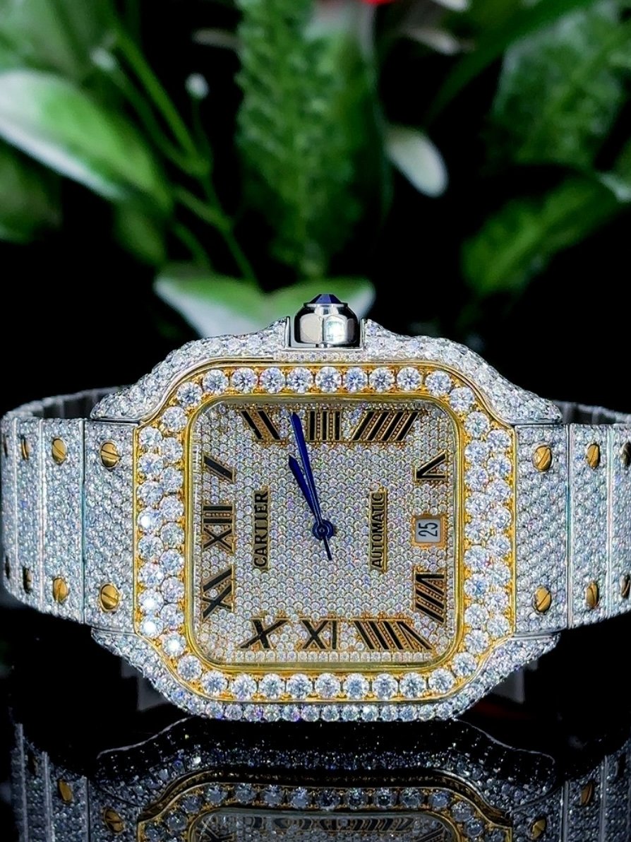 Krushnam's Gold White Dual-tone Cartier with Roman Letter product image (4)
