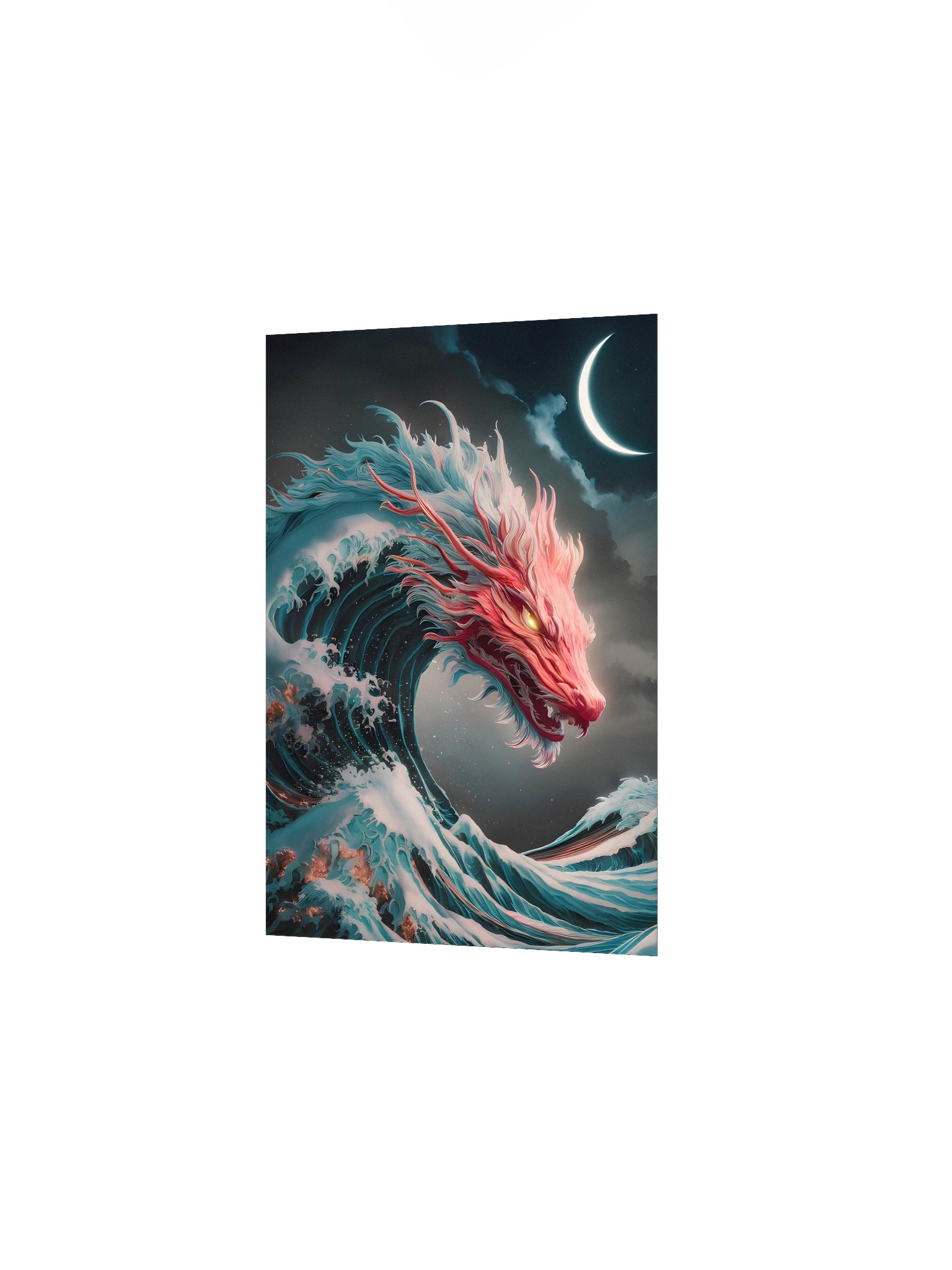 Celestial Sea Dragon Poster – Lunar Wave Guardian Wall Art product image (3)