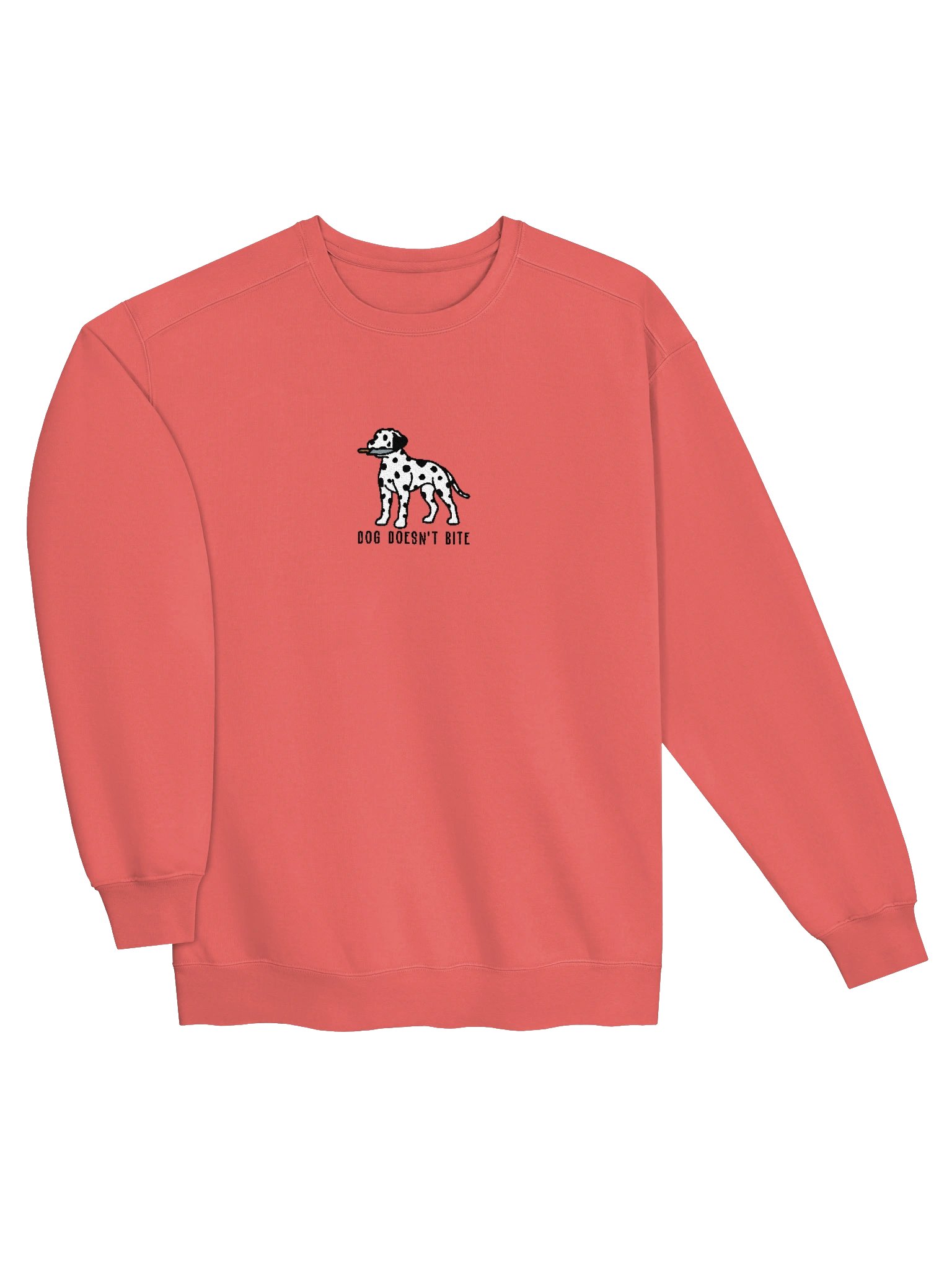 Dog Doesn't Bite Funny Chibi-Style Embroidered Premium Sweatshirt for Dalmatian Owners product image (19)