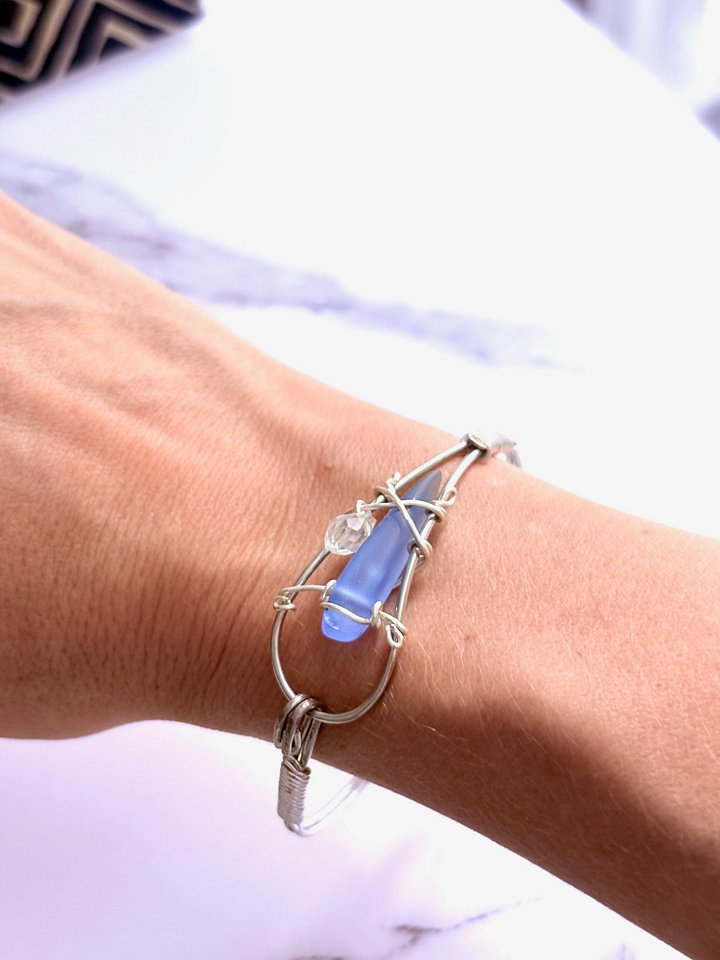 MFD-00171 | Handmade 7.5" Wire Wrapped Bracelet | Coastal Charm Jewelry by Monique Faella Designs™ product image (2)