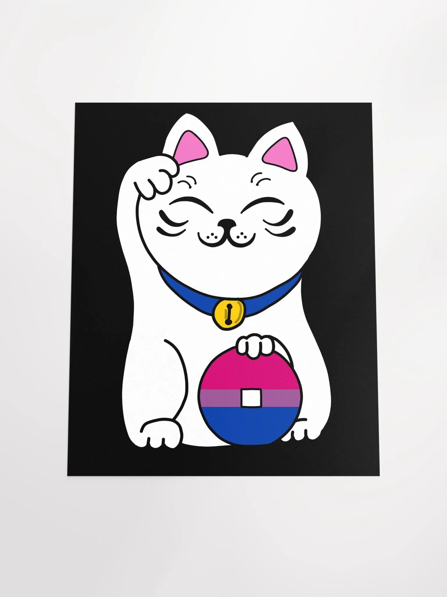 Maneki neko bisexual pride poster product image (4)