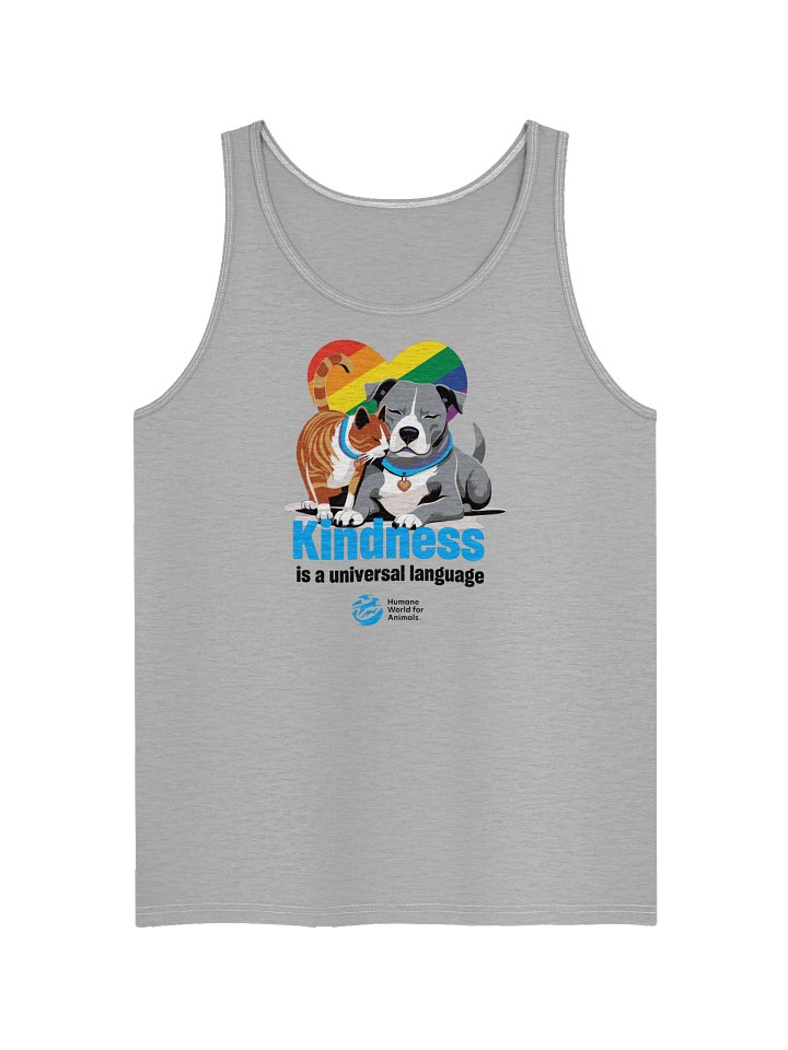 Kindness is a universal language rainbow heart - Tank top product image (1)