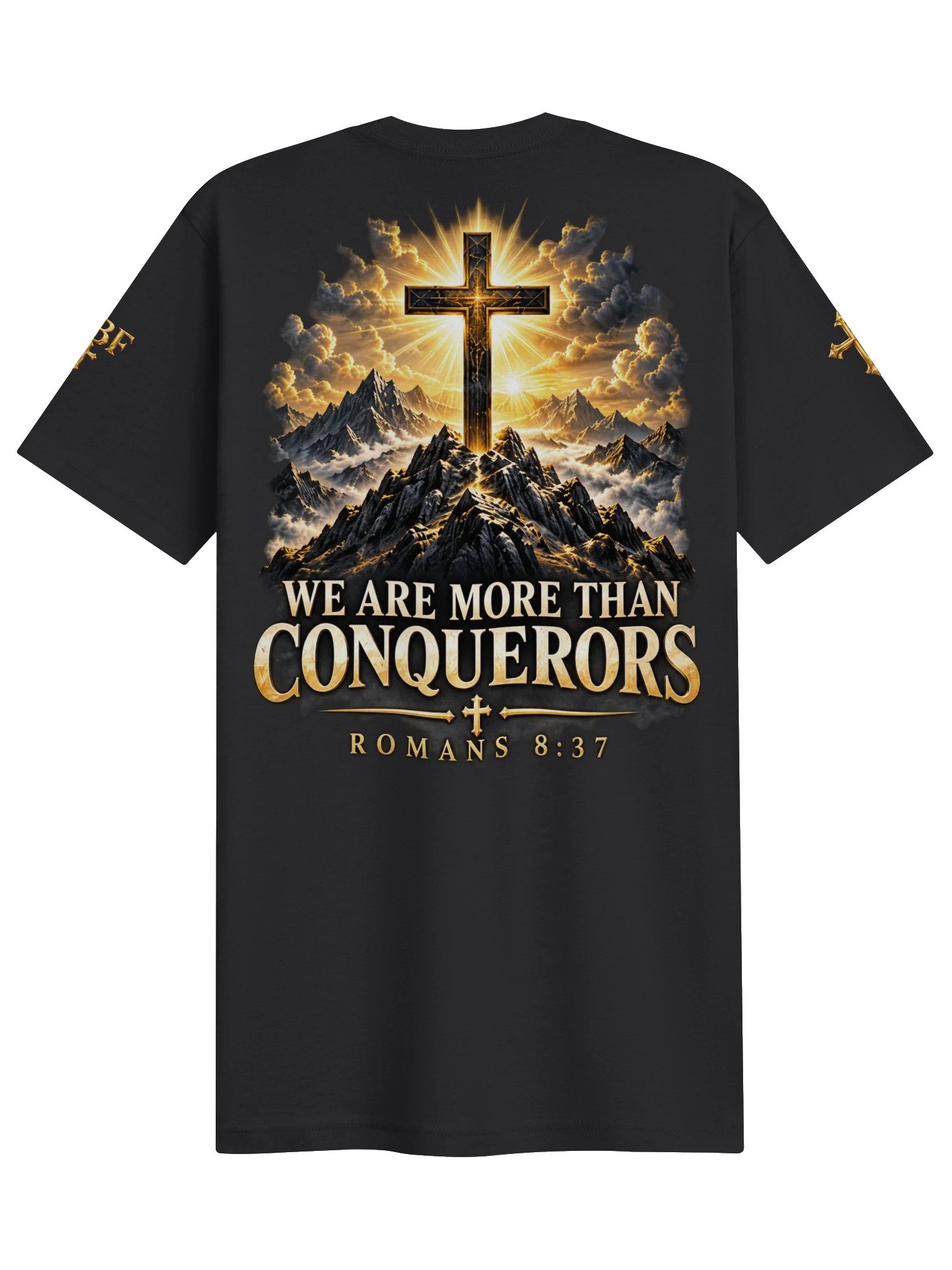 RBF Crossed Crosses — More Than Conquerors Black T-Shirt product image (2)