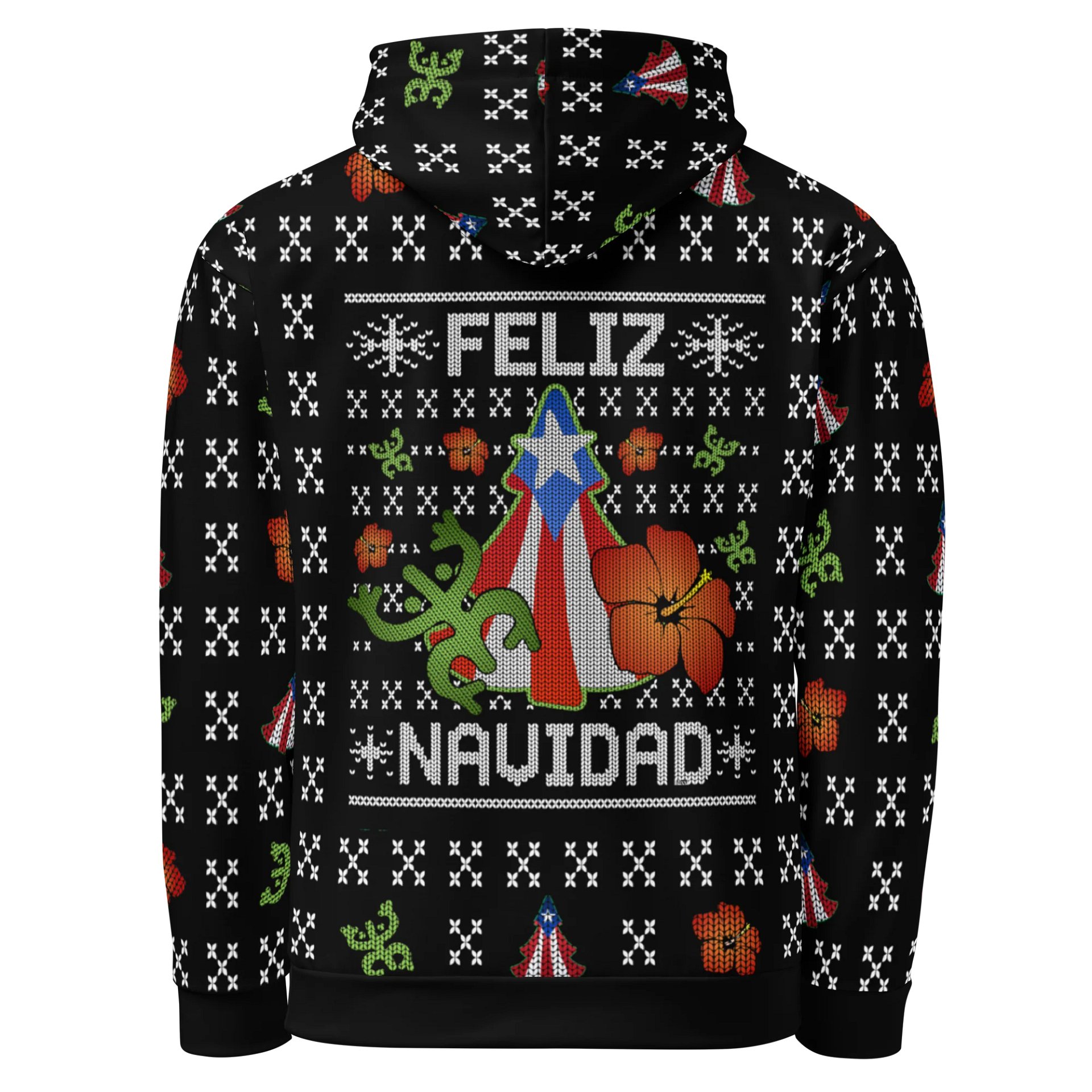 Feliz Navidad Puerto Rico Hoodie (Ugly Sweater Style) product image (2)