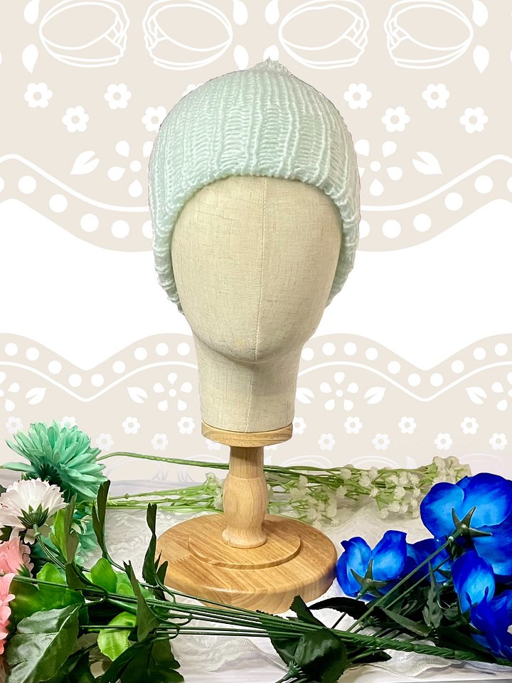 Mint Knit Beanie With Pom Pom product image (2)