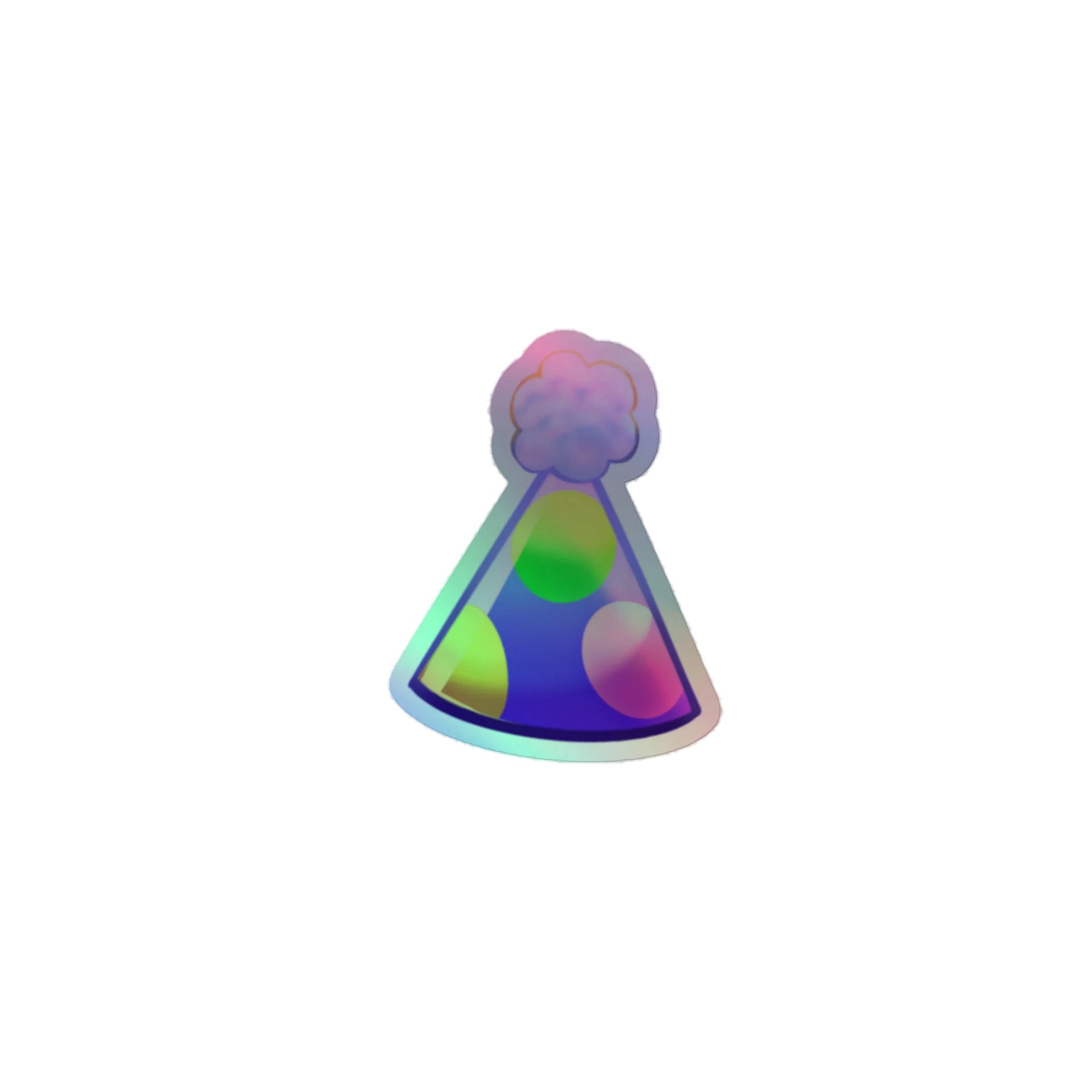 Raphael's Party Hat Holographic Sticker product image (1)