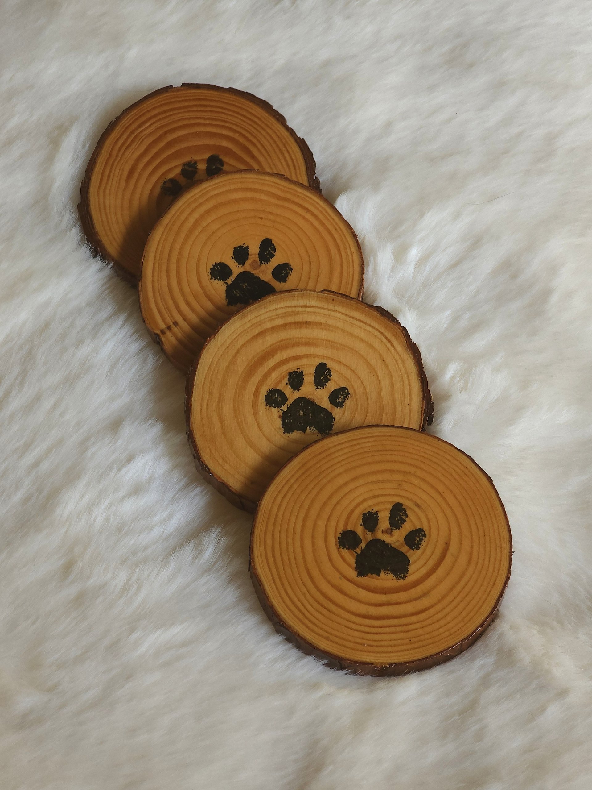 Non-Slip Coasters - Rustic Wood Slab product image (4)