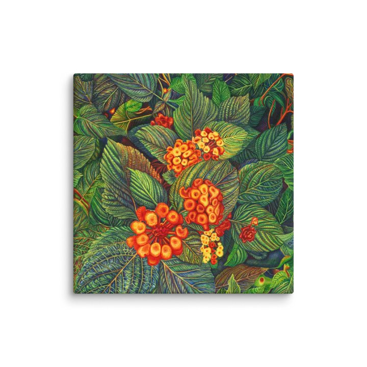 Floral Tapestry Canvas - Bright Orange Flowers product image (1)