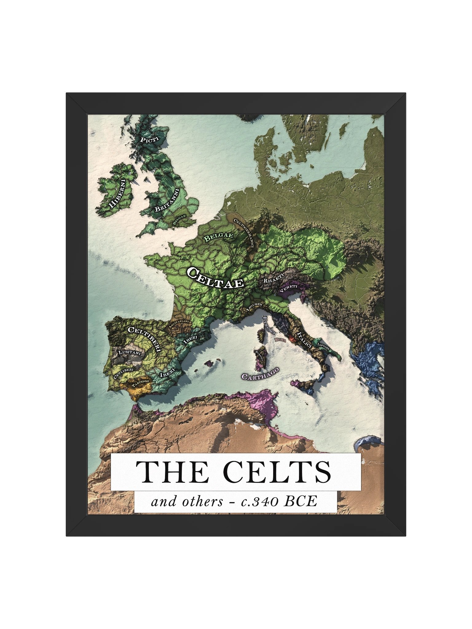 The Celts - 350 BCE - Framed Map product image (5)