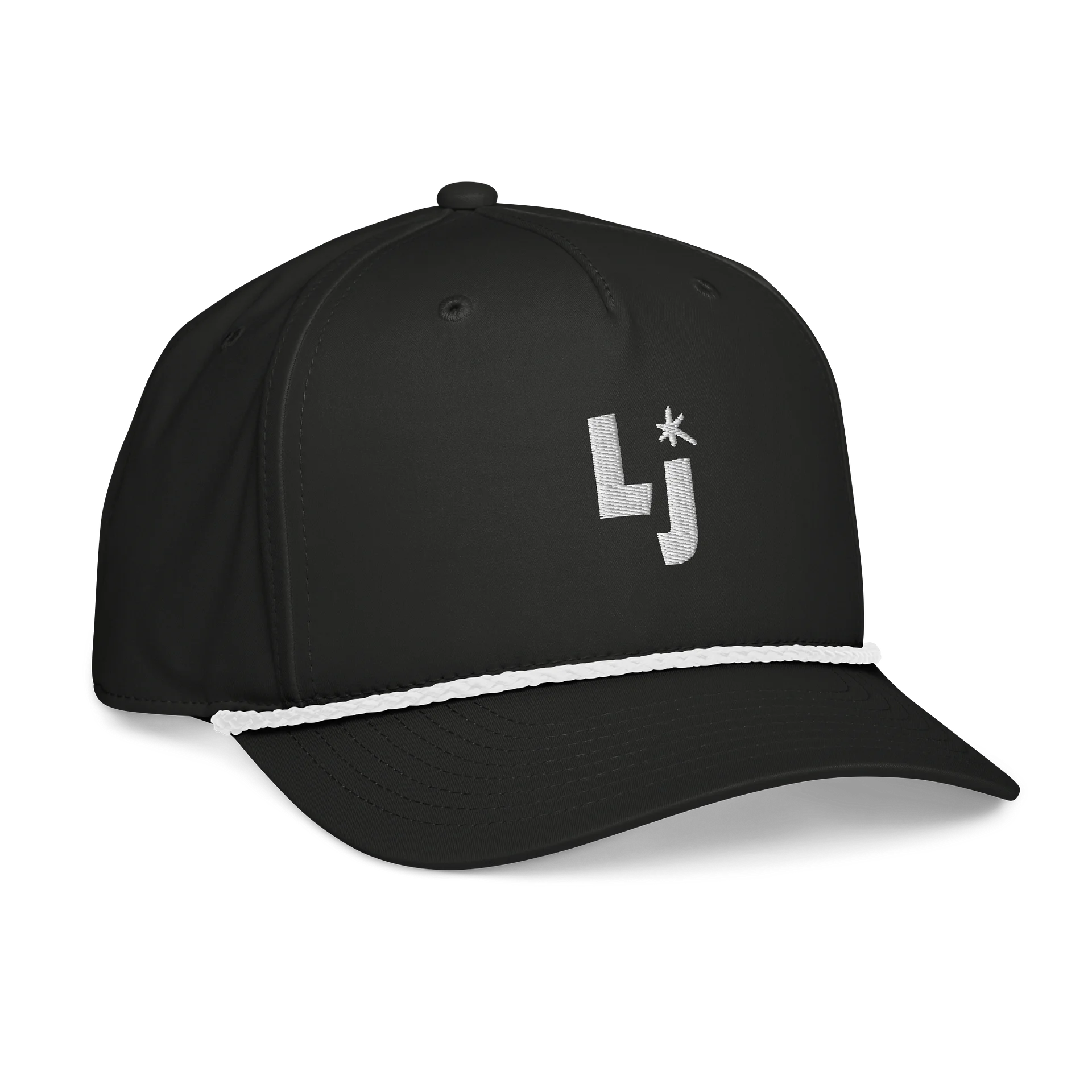 “Icon" Embroidered Golf Rope Cap in Black product image (3)