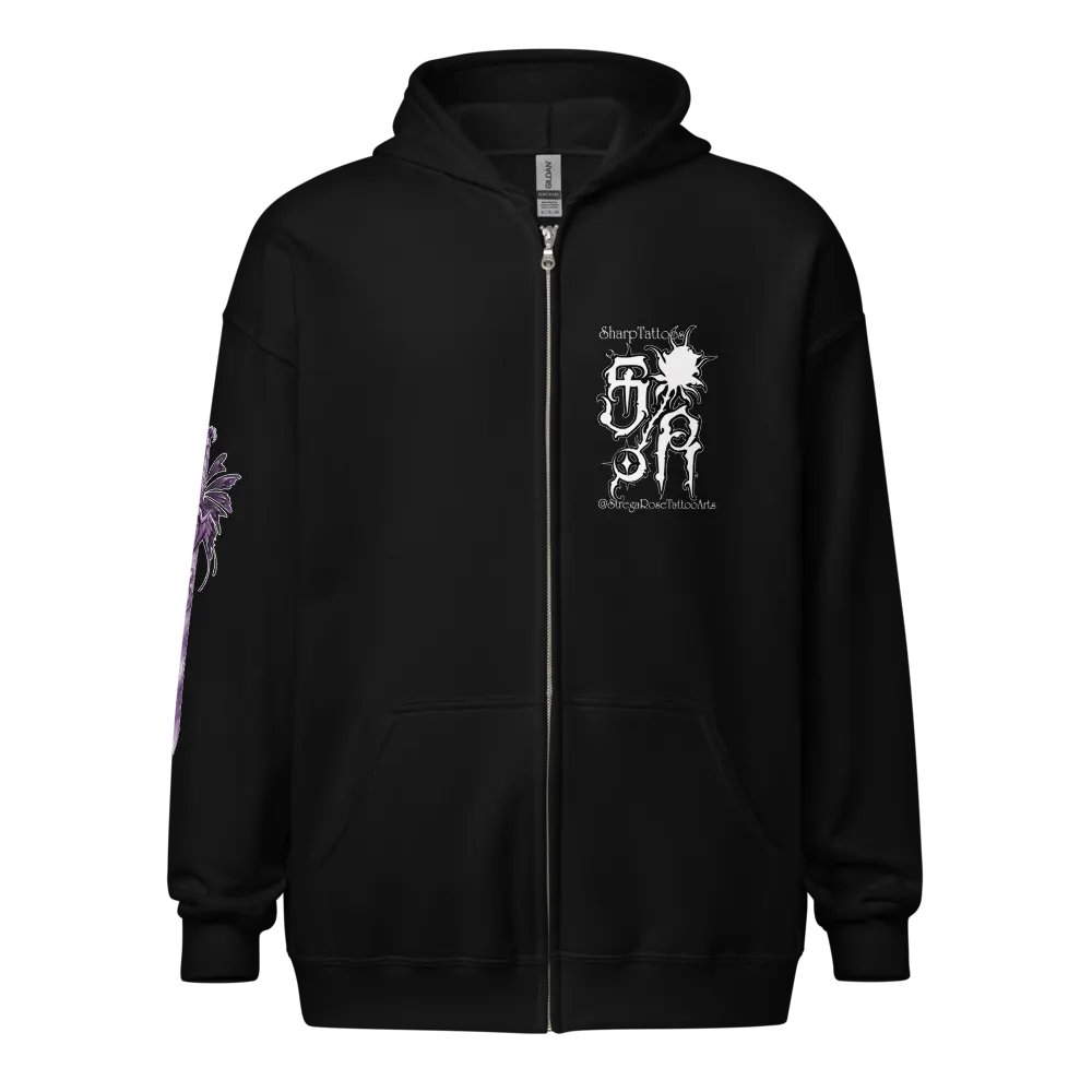 SharpTattoos @ StregaRose (Purple) Zip Hoodie product image (1)