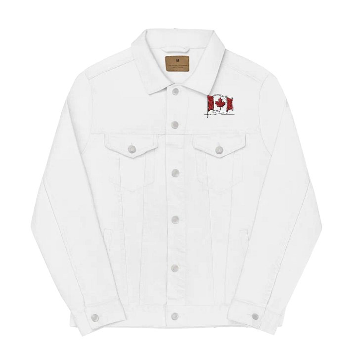 Canadian Flag Line Art Denim Jacket product image (66)