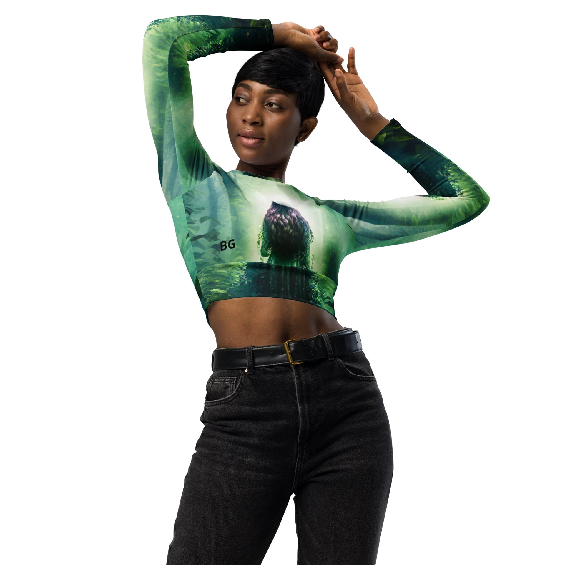 'Elven Stories - Angela Eco All-Over Print Crop Top product image (3)