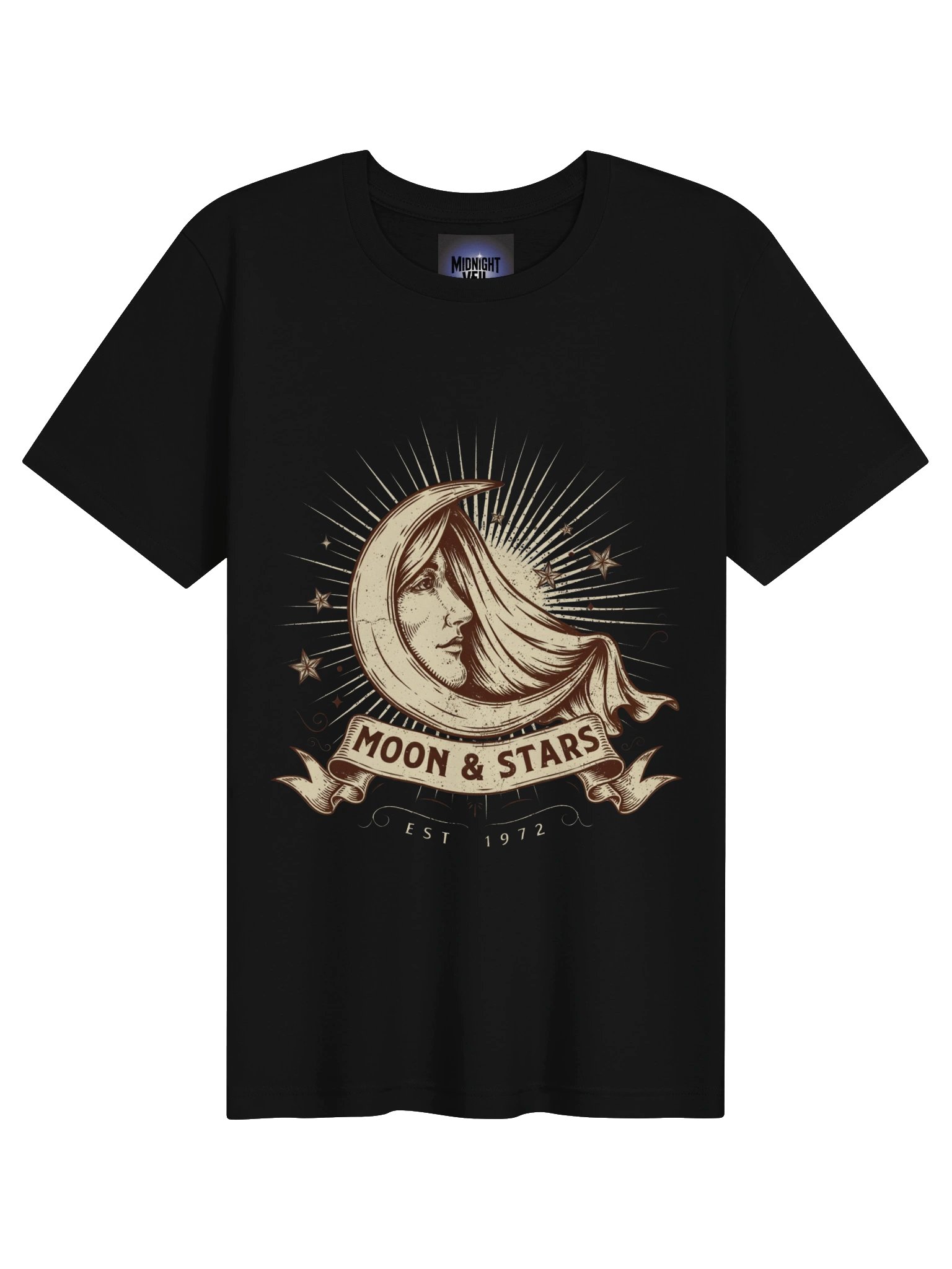 Midnight Veil Moon & Stars T-Shirt product image (1)