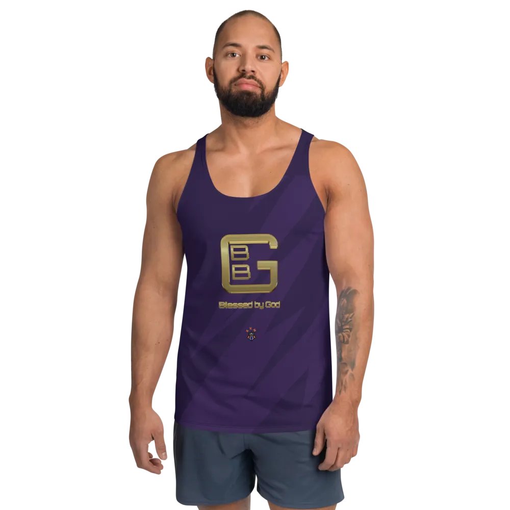 Purple Pattern BBG Designer Logo Tank-top product image (1)