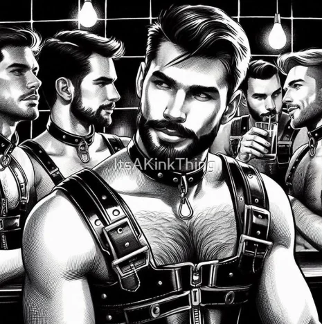 Gay Leather Bar Pride "Dirk" Leather Bar San Francisco Pride Graphic Design product image (1)