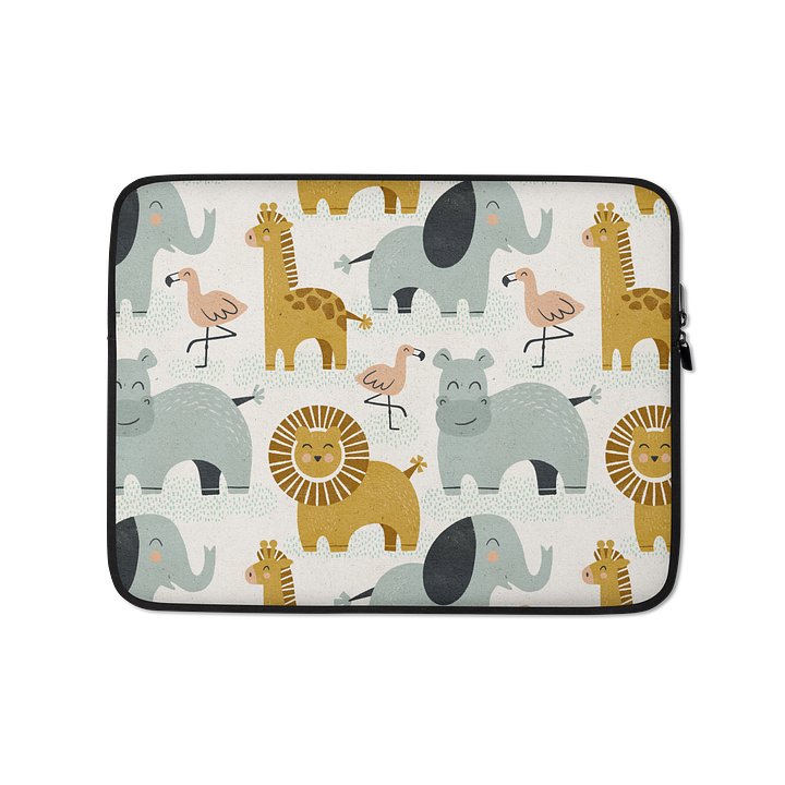 Retro Jungle Animals Laptop Sleeve product image (1)